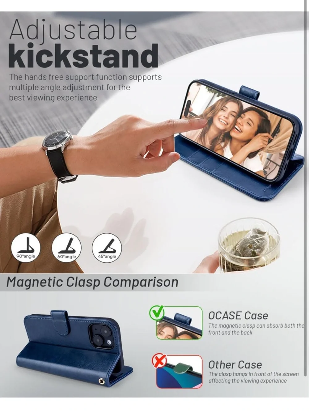 Compatible With IPhone 15 Wallet Case, PU Leather Flip Folio Case 2237/lb-1